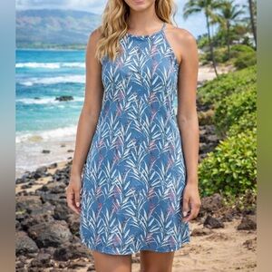 Kuhl Dress Womens Small Blue Kandid Floral Beach Outdoors Sport Casual Summer